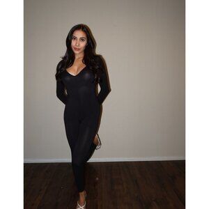 SHEIN Black Long Sleeve Jumpsuit – Petite Small
